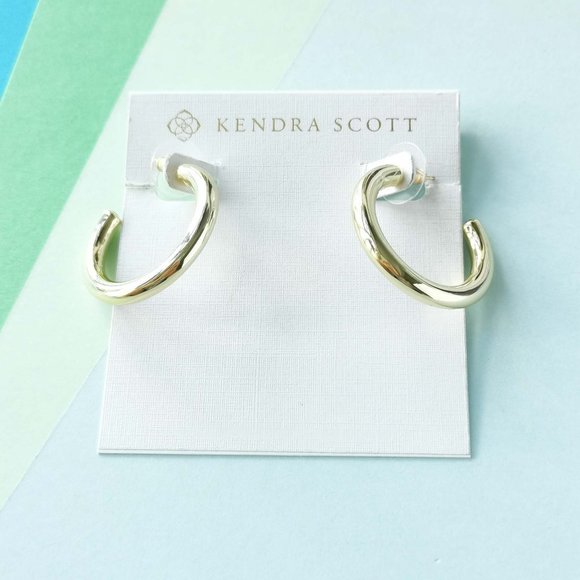 Colette - Kendra Scott Gold Hoop Earrings - Picture 1 of 3